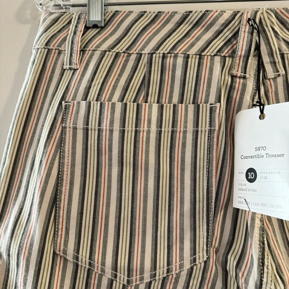 NWT Cabi Convertible Striped Trouser Size 10 - Picture 7 of 13
